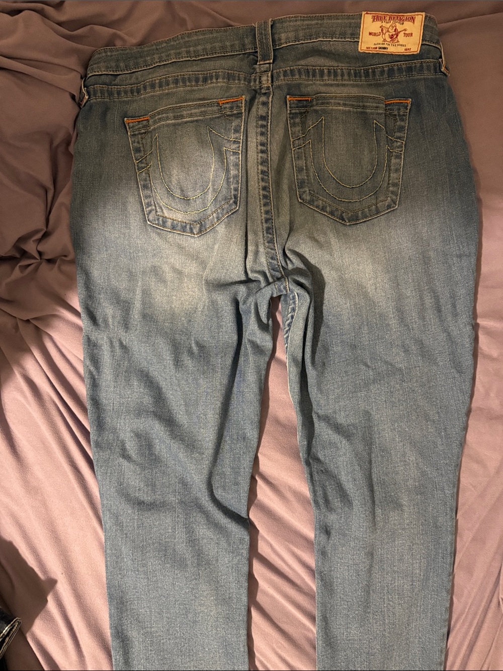 True Religion Women Curvy  Denim Jeans in Blue Wash